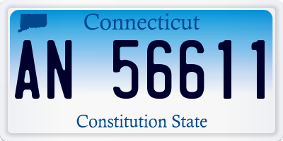 CT license plate AN56611