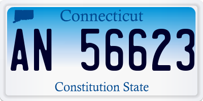 CT license plate AN56623