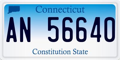 CT license plate AN56640