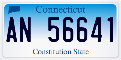 CT license plate AN56641