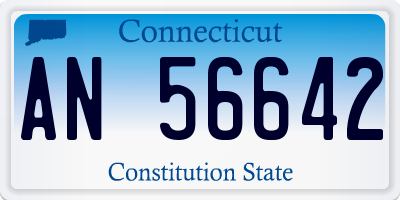 CT license plate AN56642