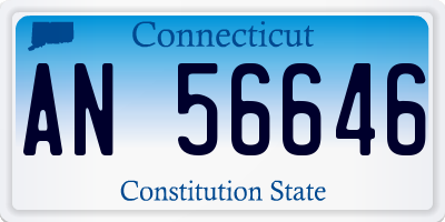 CT license plate AN56646