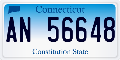 CT license plate AN56648