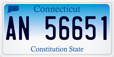 CT license plate AN56651
