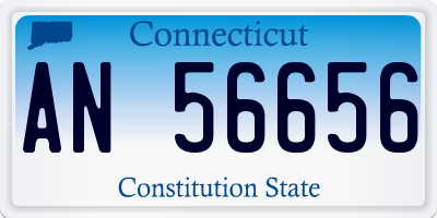 CT license plate AN56656