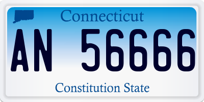 CT license plate AN56666