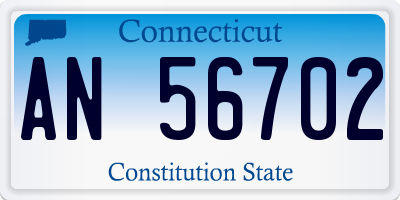 CT license plate AN56702