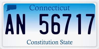 CT license plate AN56717