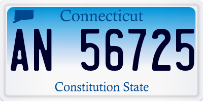 CT license plate AN56725