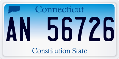 CT license plate AN56726