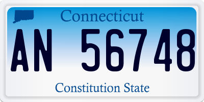 CT license plate AN56748