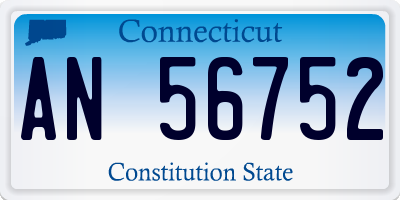 CT license plate AN56752