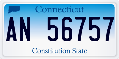 CT license plate AN56757