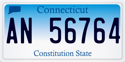 CT license plate AN56764