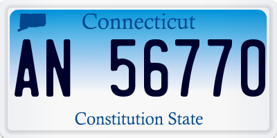 CT license plate AN56770