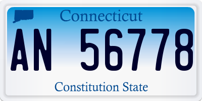 CT license plate AN56778