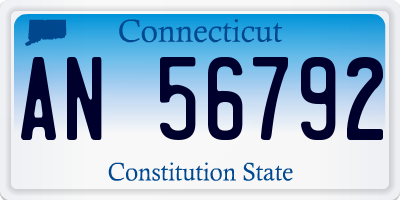 CT license plate AN56792