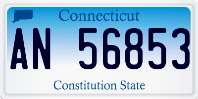 CT license plate AN56853