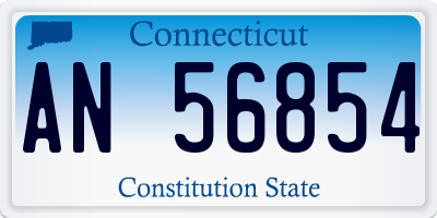 CT license plate AN56854