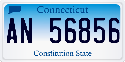CT license plate AN56856