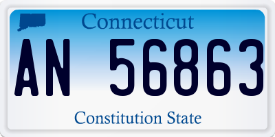 CT license plate AN56863