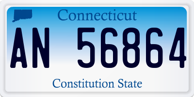 CT license plate AN56864