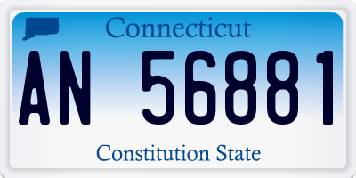 CT license plate AN56881