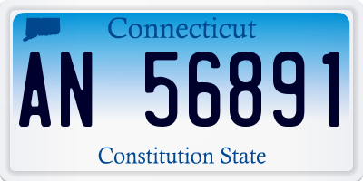 CT license plate AN56891