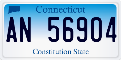 CT license plate AN56904