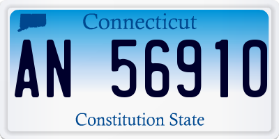 CT license plate AN56910