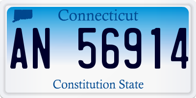 CT license plate AN56914