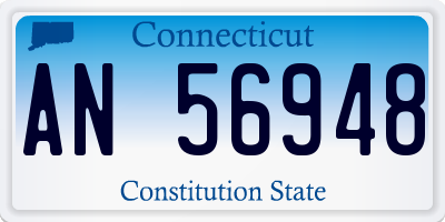 CT license plate AN56948