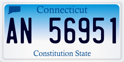 CT license plate AN56951