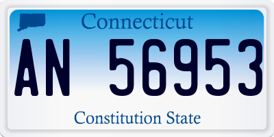 CT license plate AN56953