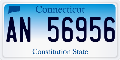 CT license plate AN56956