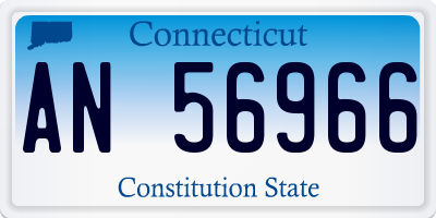 CT license plate AN56966