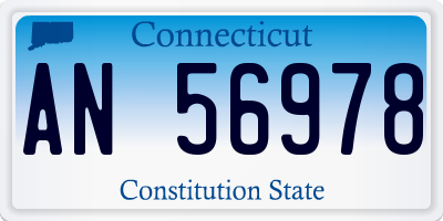 CT license plate AN56978