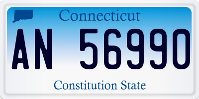 CT license plate AN56990