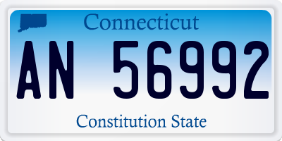 CT license plate AN56992