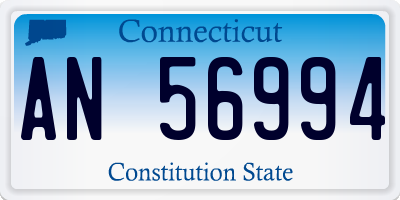 CT license plate AN56994