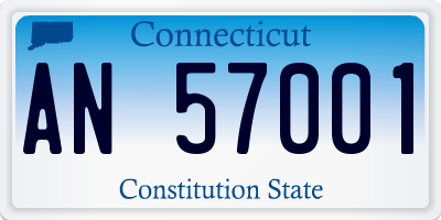 CT license plate AN57001