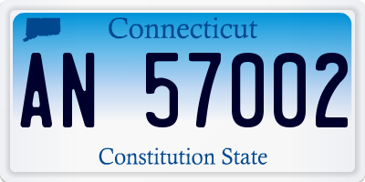 CT license plate AN57002