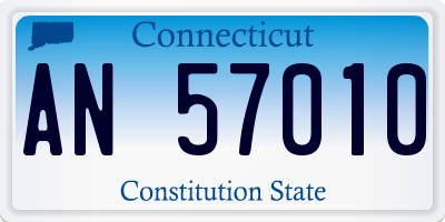 CT license plate AN57010