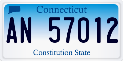 CT license plate AN57012