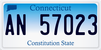 CT license plate AN57023