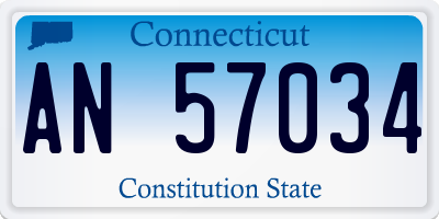 CT license plate AN57034