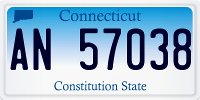 CT license plate AN57038