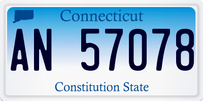 CT license plate AN57078