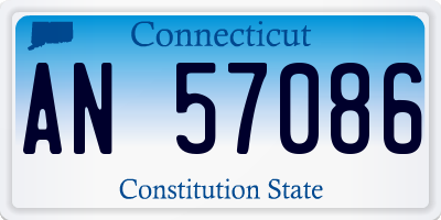 CT license plate AN57086