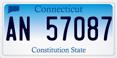 CT license plate AN57087